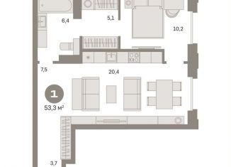 Продается однокомнатная квартира, 53.2 м2, Москва, метро Бутырская