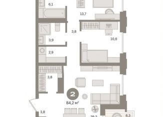 Продается 2-комнатная квартира, 85.1 м2, Москва, метро Бутырская