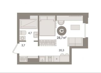 Продается квартира студия, 28.1 м2, Москва, метро Бутырская