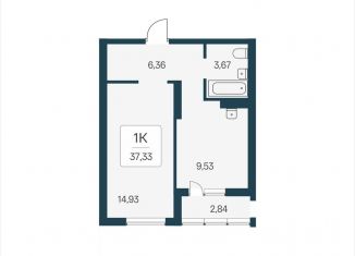 Продажа 1-комнатной квартиры, 37.3 м2, Новосибирская область