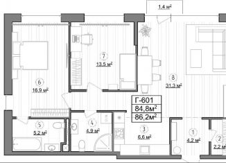 Продается 2-ком. квартира, 84.8 м2, Москва, ЮЗАО, Новоясеневский проспект, 3В