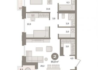 Продаю двухкомнатную квартиру, 86.6 м2, Москва, метро Бутырская