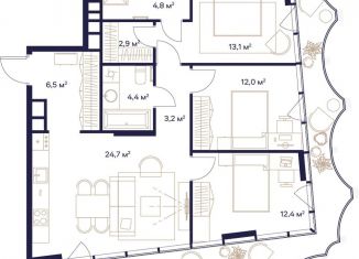 Продается 3-ком. квартира, 90.6 м2, Москва, метро ВДНХ, жилой комплекс Союз, к4