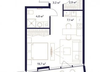 Квартира на продажу студия, 39.8 м2, Москва, СВАО, жилой комплекс Союз, к3