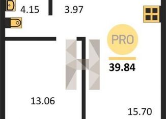 Продажа однокомнатной квартиры, 39.8 м2, Новосибирск, улица Авиастроителей, 3/1, метро Заельцовская