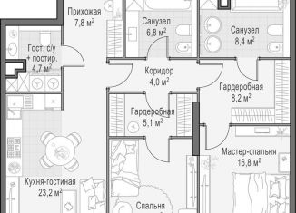 Продам 2-комнатную квартиру, 99.7 м2, Москва