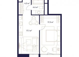 Продажа 1-комнатной квартиры, 44.8 м2, Москва, СВАО, жилой комплекс Союз, к3