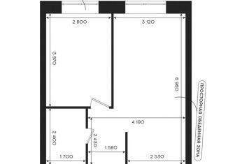 Продаю 1-комнатную квартиру, 37.9 м2, Астрахань, Ленинский район