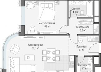 Продаю однокомнатную квартиру, 67.2 м2, Москва, метро Третьяковская