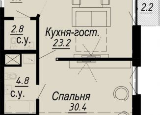 Продаю однокомнатную квартиру, 68.6 м2, Санкт-Петербург, метро Петроградская, набережная реки Карповки, 27В