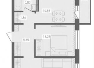 Продается 2-комнатная квартира, 52.1 м2, Новосибирская область, улица Забалуева, с9