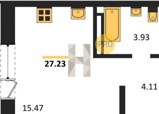 Квартира на продажу студия, 27.2 м2, Новосибирск, Калининский район