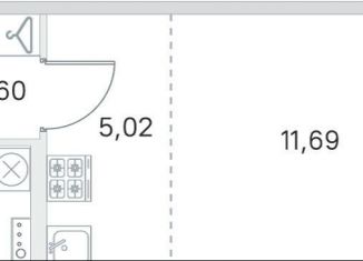 Продается квартира студия, 24.3 м2, посёлок Стрельна, ЖК Любоград