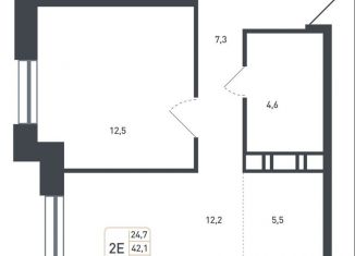 Продам 1-ком. квартиру, 42.1 м2, Московская область, жилой квартал Новая Щербинка, 18