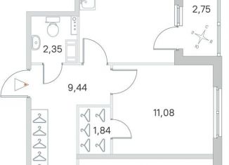 Продажа 2-комнатной квартиры, 64.1 м2, посёлок Стрельна, ЖК Любоград