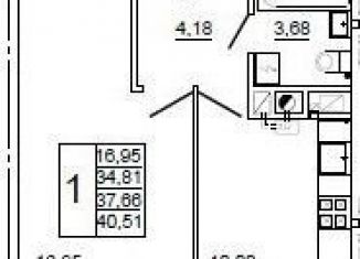 Продам 1-ком. квартиру, 40.5 м2, Смоленск, улица Крупской, 54Б