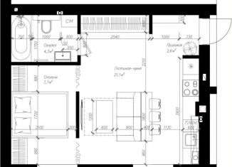 Продаю 1-комнатную квартиру, 37 м2, Балтийск, улица Чехова, 18