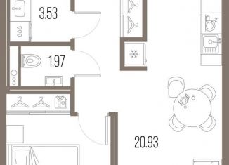 Продажа 1-комнатной квартиры, 44.5 м2, Санкт-Петербург, метро Василеостровская