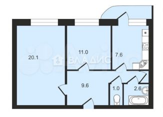 Сдаю в аренду 2-ком. квартиру, 52 м2, Санкт-Петербург, улица Кораблестроителей, 37Б, метро Зенит