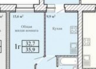 Продается 1-комнатная квартира, 42 м2, деревня Крутые Выселки, Строительная улица, 15