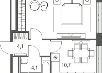 1-ком. квартира на продажу, 37.6 м2, Москва, ЖК Сиреневый парк