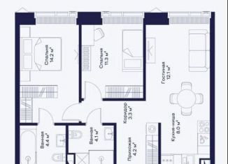 2-ком. квартира на продажу, 61.5 м2, Москва