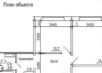 Однокомнатная квартира на продажу, 41 м2, посёлок Садовый, микрорайон Околица, 2