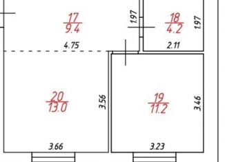 Продажа 1-ком. квартиры, 37.8 м2, Балтийск, Киркенесская улица, 20