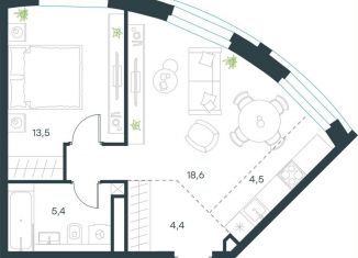 Продаю 2-ком. квартиру, 46.4 м2, Москва, район Нагатино-Садовники, Нагатинская набережная, 10А