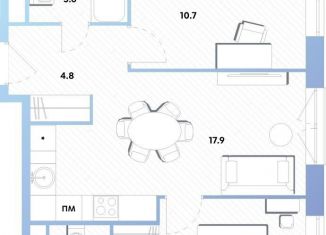 Продам 2-комнатную квартиру, 51 м2, Москва, ЖК Баланс