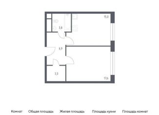 Продается 1-ком. квартира, 46.7 м2, Москва, ЖК Вереск, 3-я Хорошёвская улица, 17А