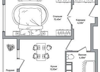 Продается 1-комнатная квартира, 39.9 м2, Ярославль, Фрунзенский район, проспект Фрунзе, 56Д