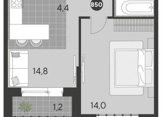 Продается однокомнатная квартира, 38.1 м2, Омск