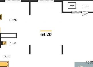 Продажа 1-ком. квартиры, 63.2 м2, Воронеж, улица Шишкова, 140Б/17