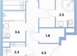 Продаю двухкомнатную квартиру, 59 м2, Москва, ЖК Баланс