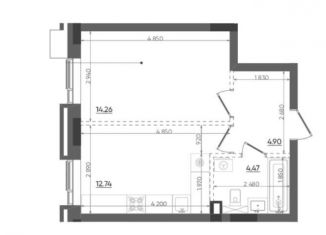 Продается 1-ком. квартира, 36.4 м2, Татарстан