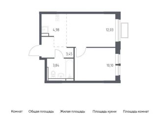 1-ком. квартира на продажу, 34.4 м2, Московская область, жилой комплекс Новое Видное, 13.2