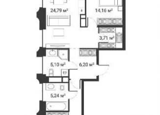 Продам 2-комнатную квартиру, 74.8 м2, Москва, Нагатинская улица, к2вл1