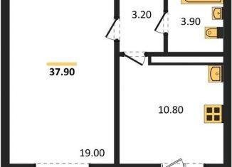 Продается однокомнатная квартира, 37.9 м2, Воронеж, Левобережный район, улица Шидловского, 28