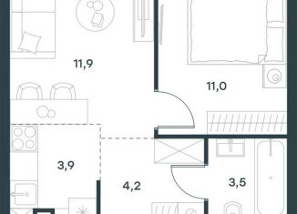 Продам 2-комнатную квартиру, 34.5 м2, Москва, метро Новые Черёмушки, Профсоюзная улица, 2/22