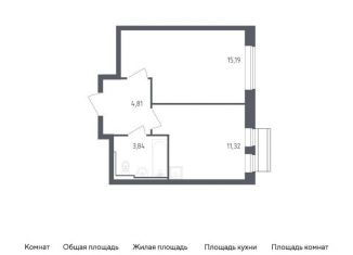 Продажа 1-комнатной квартиры, 35.2 м2, Московская область, микрорайон Город-событие, 54