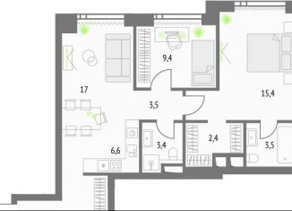 Продажа 2-ком. квартиры, 68.2 м2, Москва, Бутырский район, Огородный проезд, 4с1