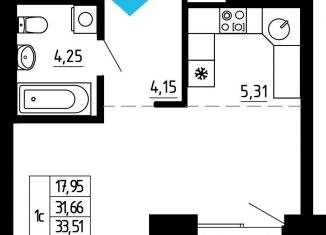 Продажа квартиры студии, 33.5 м2, Свердловская область, Походная улица, 12