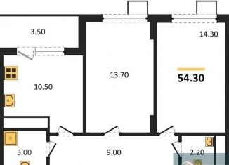 Продам двухкомнатную квартиру, 54.3 м2, Воронеж, Железнодорожный район