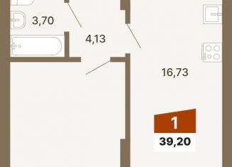 Однокомнатная квартира на продажу, 39.2 м2, Екатеринбург, Верх-Исетский район