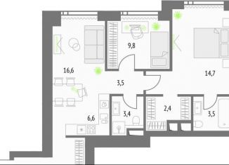 Продам 2-ком. квартиру, 67.5 м2, Москва, метро Бутырская, Огородный проезд, 4с1