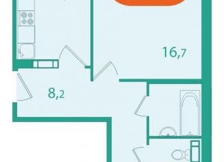 Продажа 2-ком. квартиры, 55.8 м2, Томская область