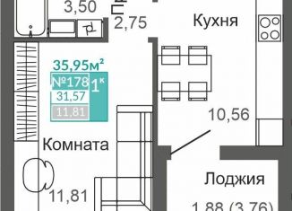 Продаю 1-ком. квартиру, 31.6 м2, Симферополь, Киевский район