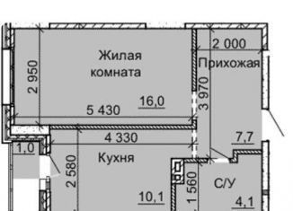 1-комнатная квартира на продажу, 38.8 м2, Новосибирск, улица Столетова, Калининский район