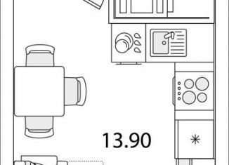 Продам квартиру студию, 20.8 м2, Санкт-Петербург, метро Проспект Ветеранов, улица Тамбасова, 5Н